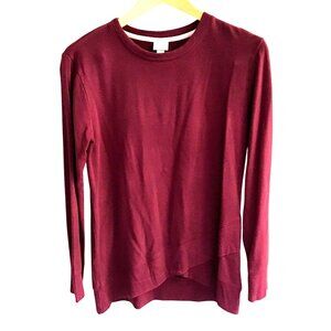 -A NEW DAY- WOMENS LONG SLEEVE FLEECE PULL OVER CREW NECK SIZE SMALL